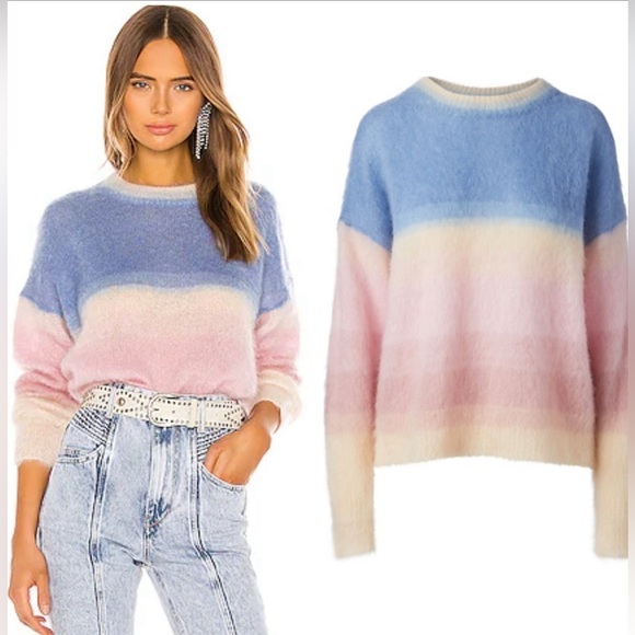 Isabel Marant Etoile Drussell Pullover in Blue Pink - Picture 1 of 8